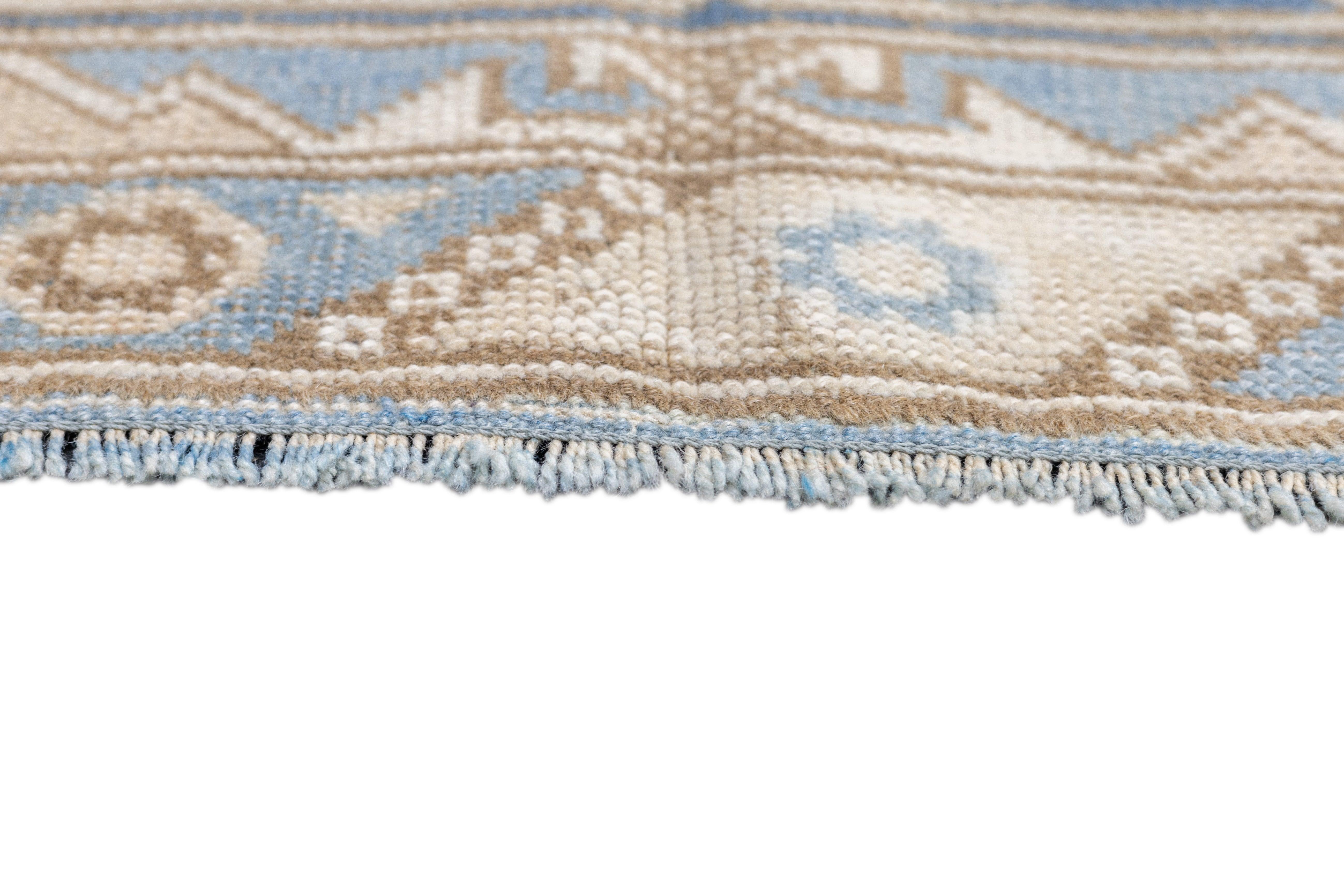 Fine Antique Turkish Oushak Wool Rug 6'6'' x 9'7'' In Good Condition For Sale In New York, NY