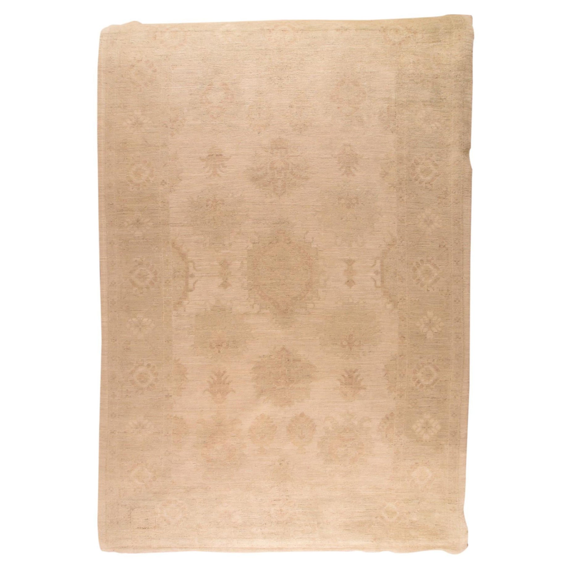 Antiker türkischer Oushak-Wollteppich 9'4'' x 14'4''