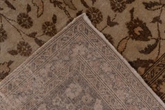 Fine Antique Turkish Sivas Carpet, Brown Palette, Allover Field