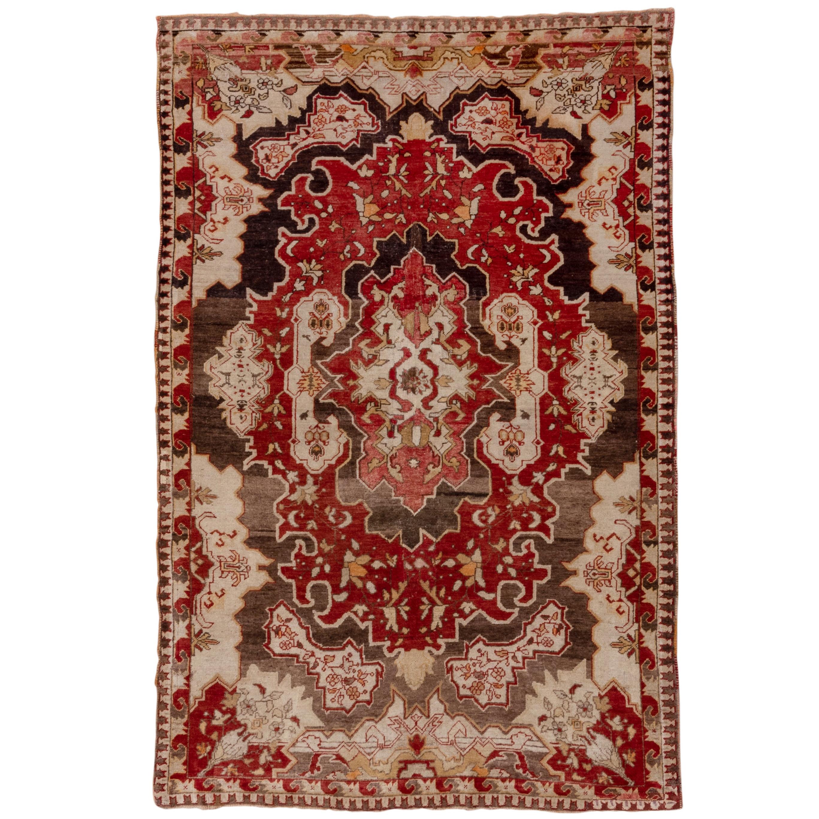 Fine Antique Turkish Sivas Rug, Red and Brown Tones, circa 1930s For Sale