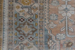Fine Antique Turkish Sivas Rug, Rose Gold Field, Blue Outer Field, circa 1930s
