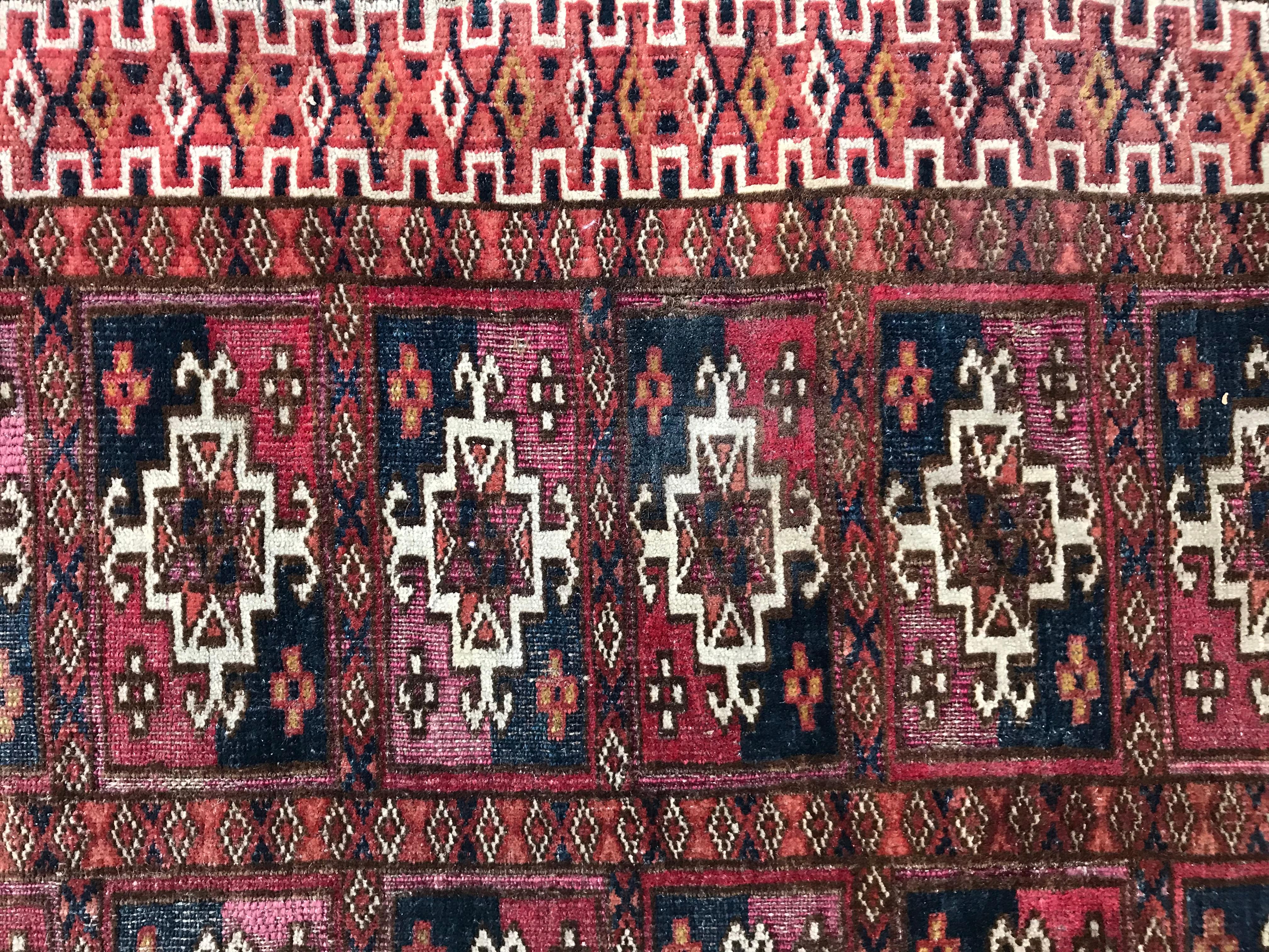 Bobyrug’s Fine Antique Turkmen Chuval Rug For Sale 1