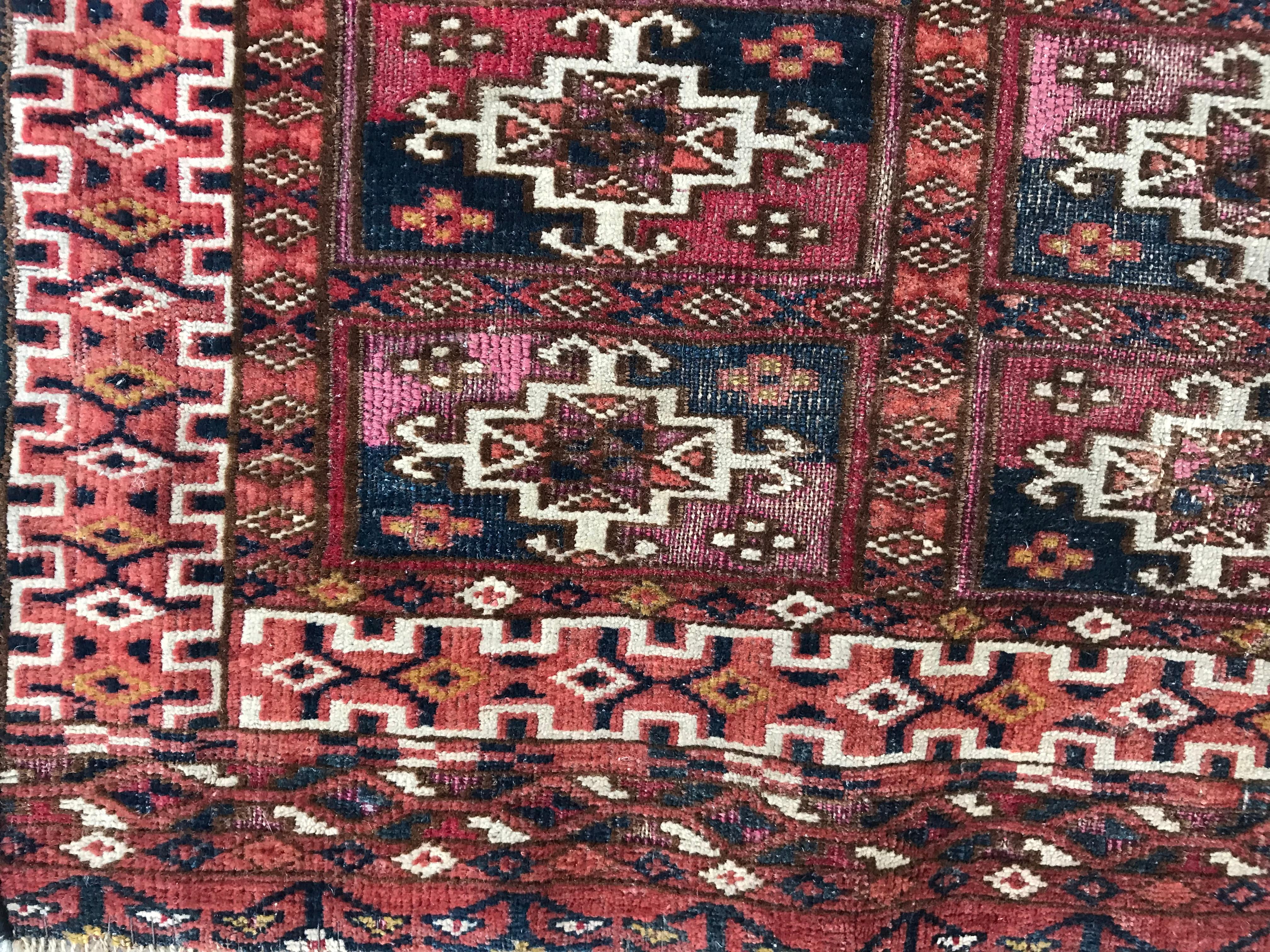 Bobyrug’s Fine Antique Turkmen Chuval Rug For Sale 8