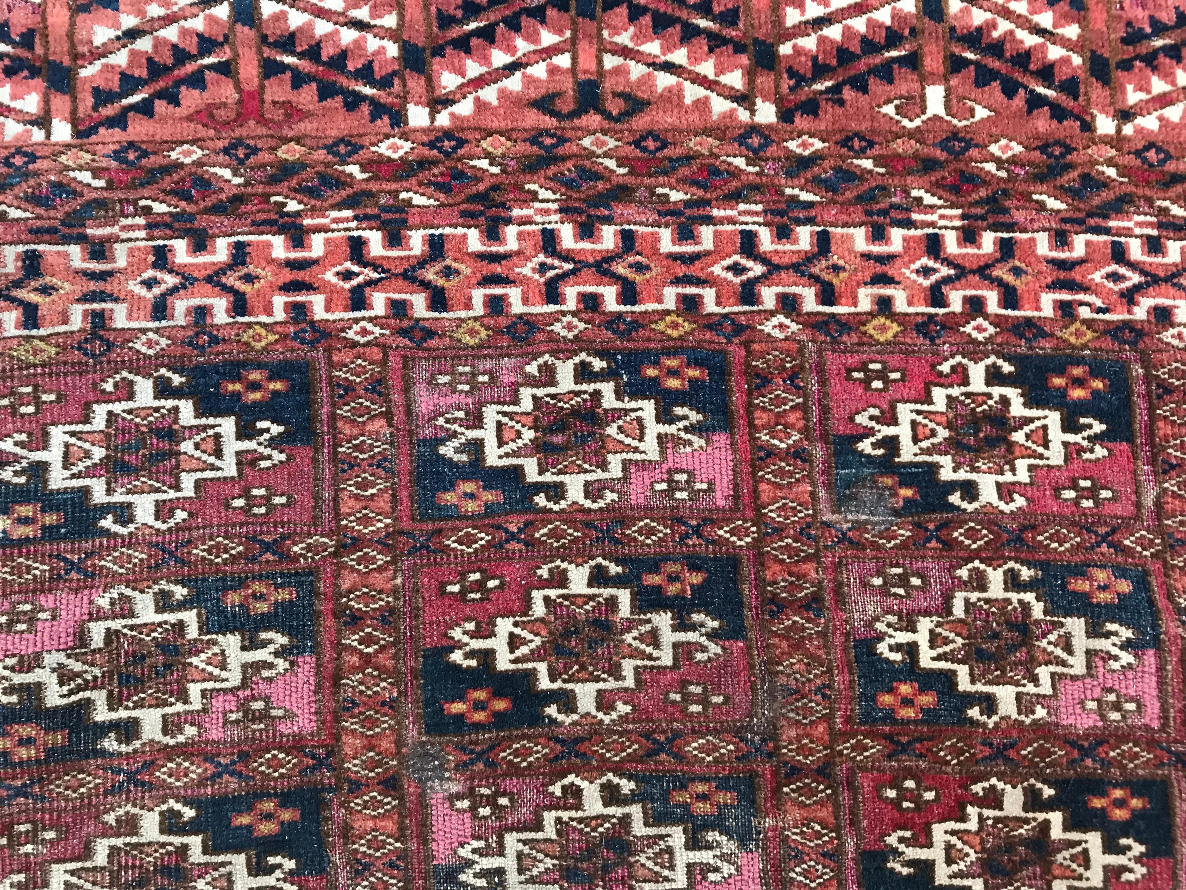 Tribal Bobyrug’s Fine Antique Turkmen Chuval Rug For Sale