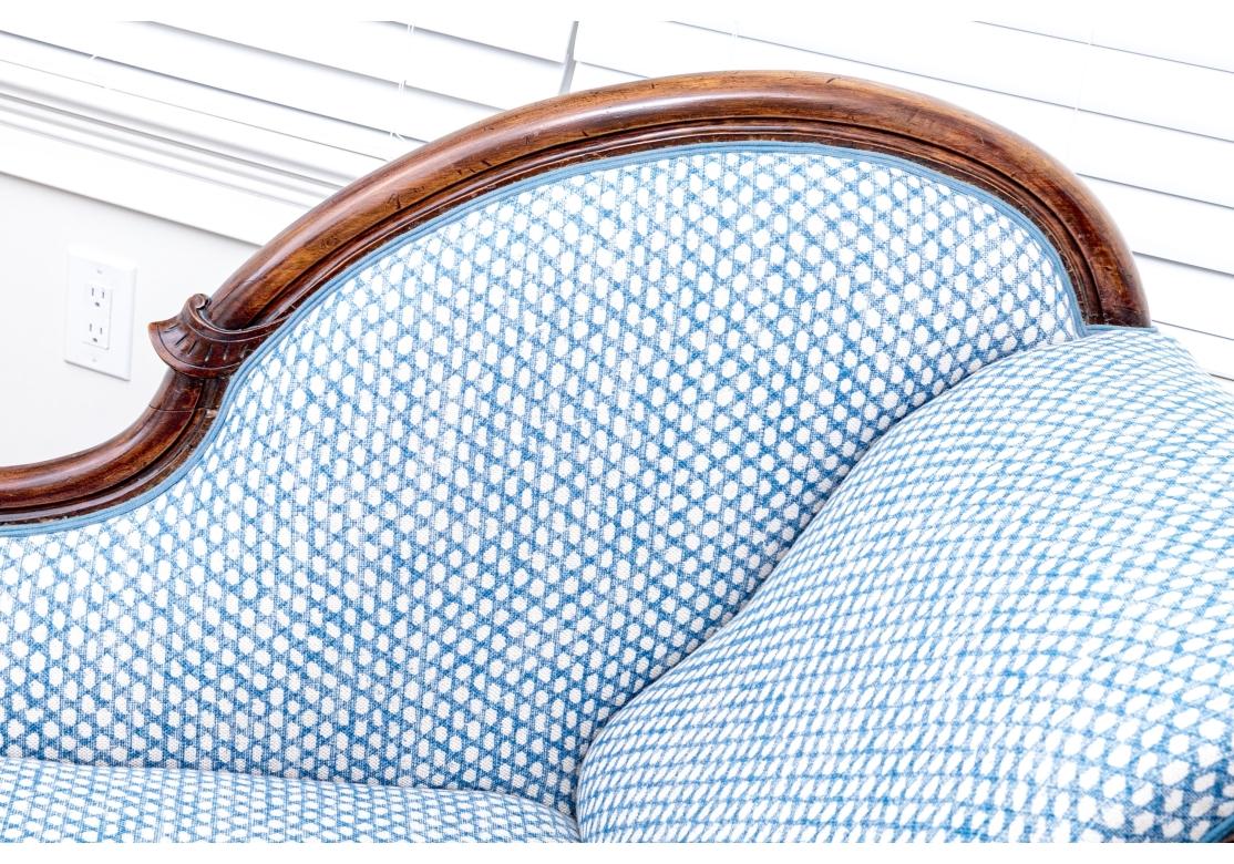 Fine Antique Upholstered Mahogany Reclamier For Sale 5