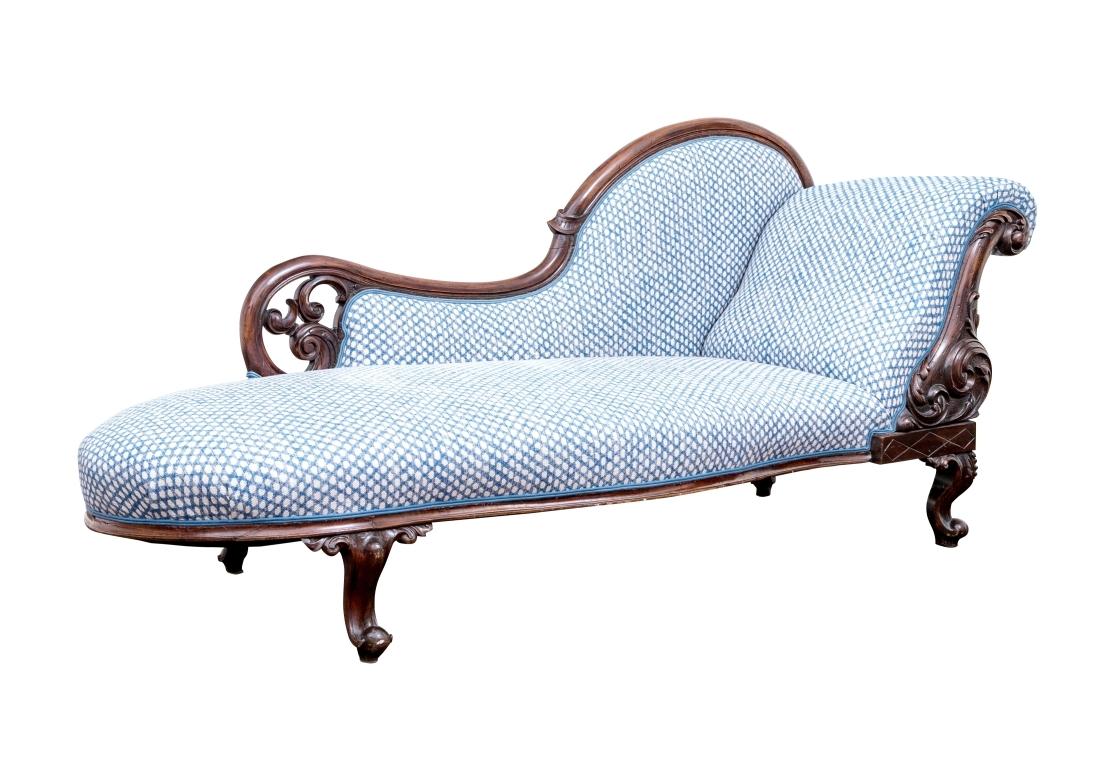 Fine Antique Upholstered Mahogany Reclamier For Sale 7
