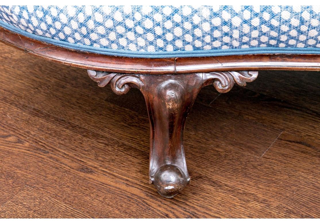 19th Century Fine Antique Upholstered Mahogany Reclamier For Sale