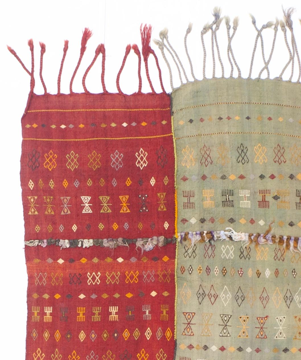 XIX secolo Pregiato Rug & Kilim antico dell'Uzbekistan 5'9