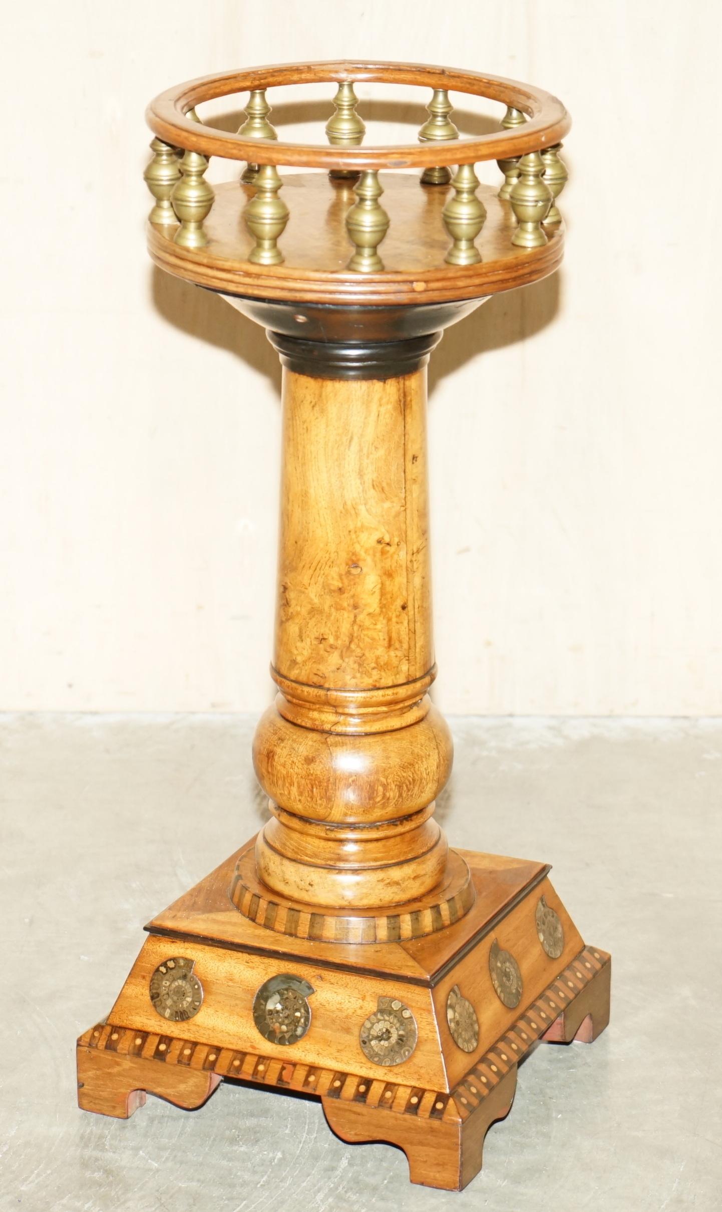 Royal House Antiques

Royal House Antiques is delighted to offer for sale this absolutely exquisite Antique Victorian Burr Oak Corinthian pillared pedestal with Ammonite Fossil inlay

Please note the delivery fee listed is just a guide, it covers