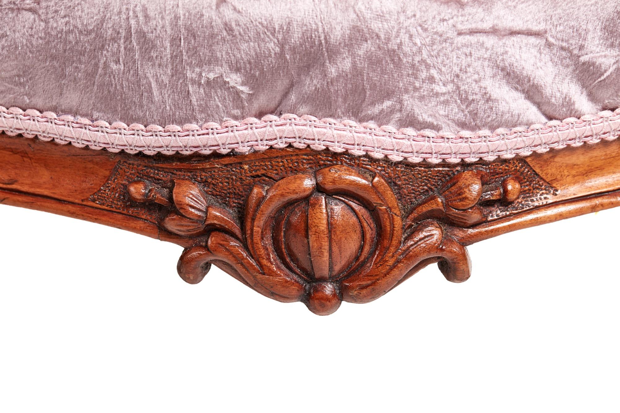 19th Century Antique Victorian Carved Walnut Armchair 2