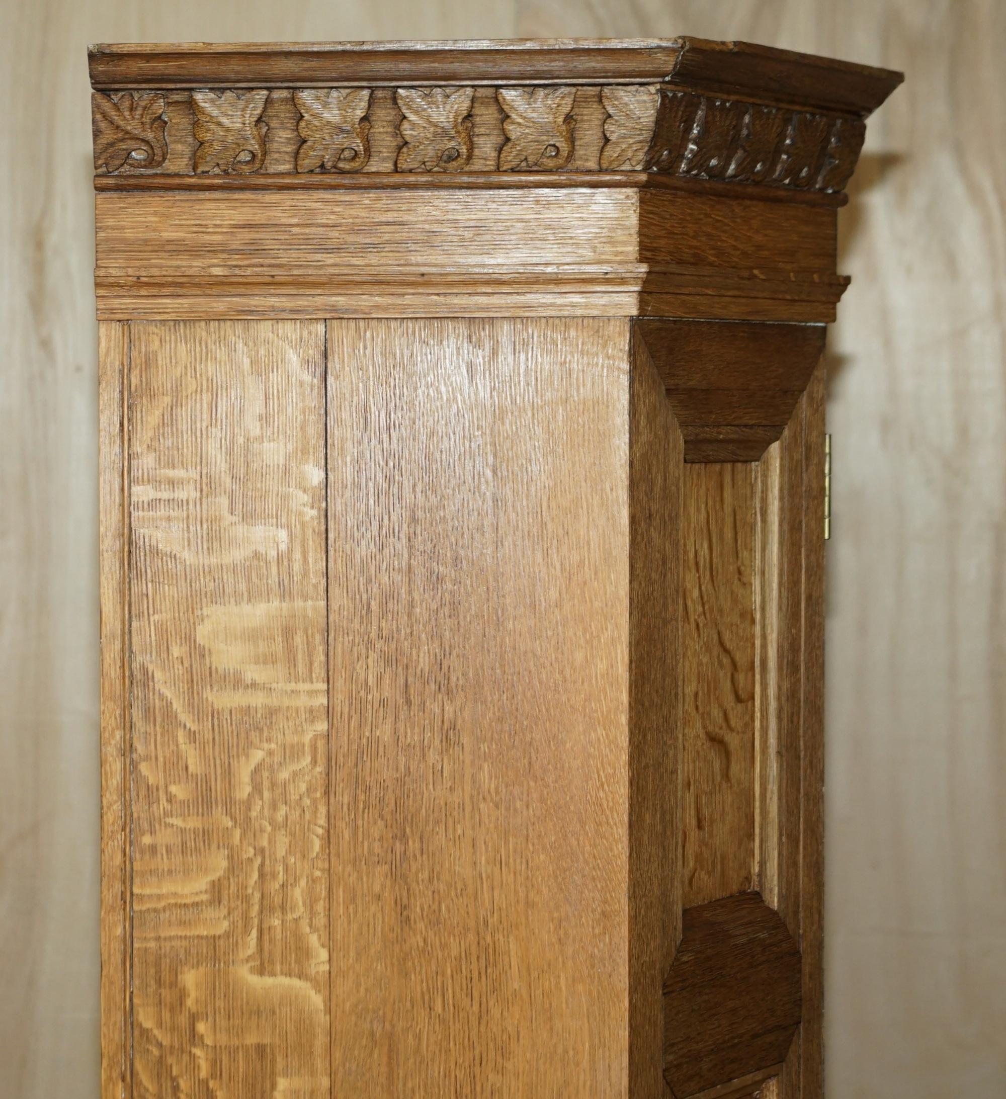 Fine Antique Victorian circa 1880 Pine Housekeepers Cupboard Drawers Linen Pots For Sale 6