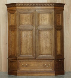 Fine Antique Victorian circa 1880 Pine Housekeepers Cupboard Drawers Linen Pots