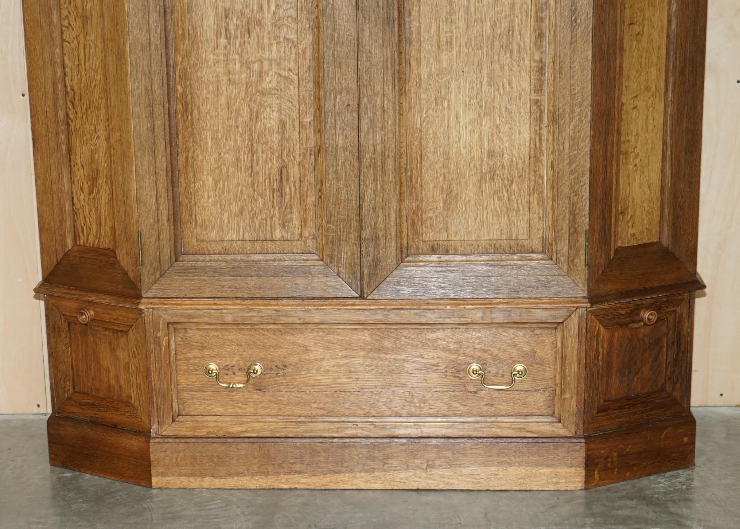 High Victorian Fine Antique Victorian circa 1880 Pine Housekeepers Cupboard Drawers Linen Pots For Sale