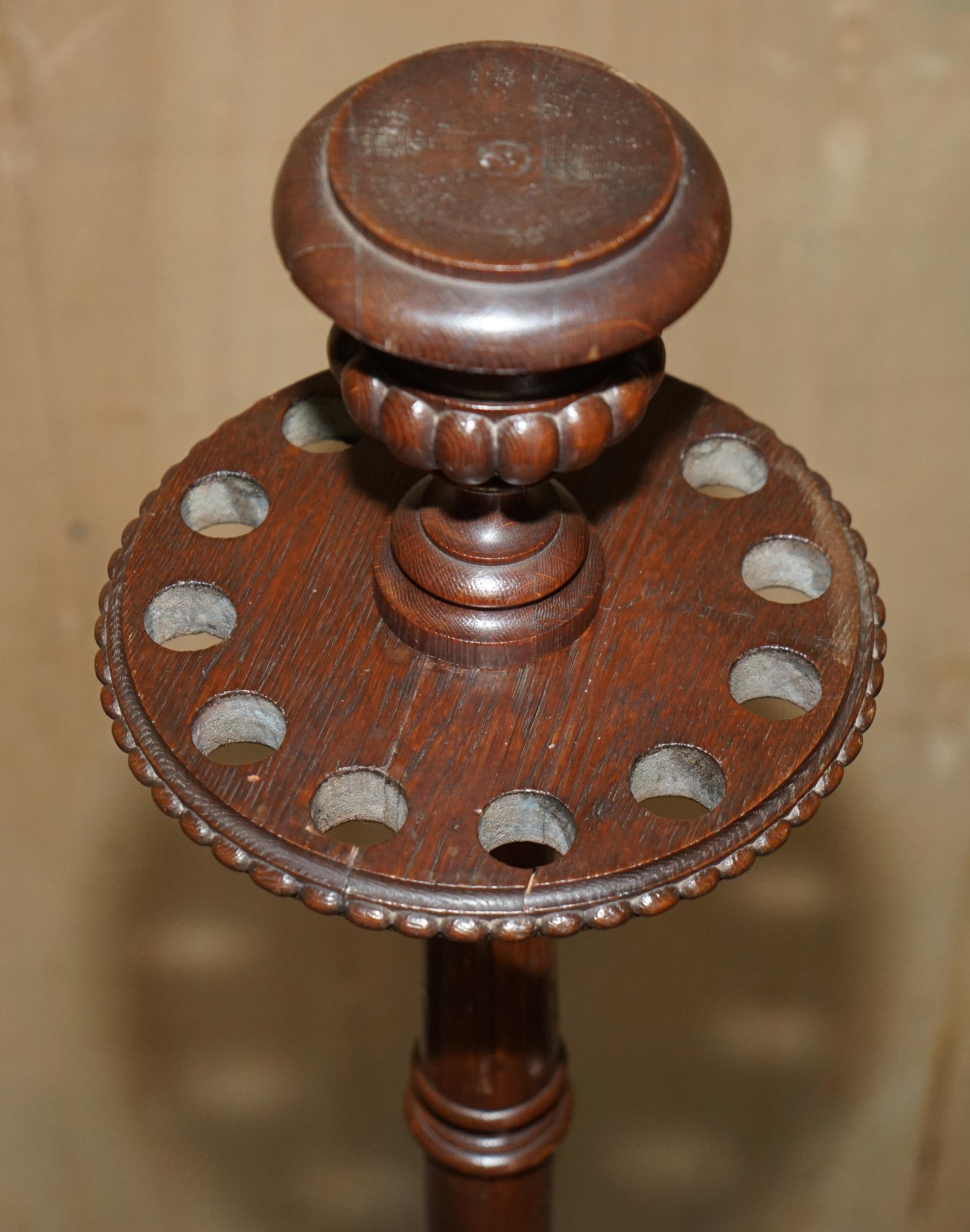 FINE ANTIQUE ViCTORIAN HAND CARVED ENGLISH OAK CIRCA 1880 SNOOKER POOL CUE STAND 2