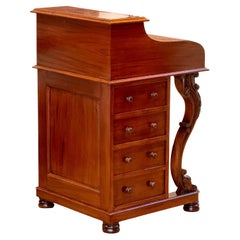 Fine Antique Victorian Mahogany Davenport with Pop-Up Stationery Compartment