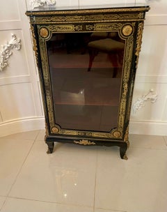 Fine Antique Victorian Quality French Boulle Display Cabinet