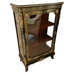 Fine Antique Victorian Quality French Boulle Display Cabinet