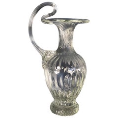 Fine Antique Victorian Wine Hand Blown Glass Decanter Garafe, 19th Century