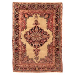Fine Antique White Ground Lavar Kirman Rug