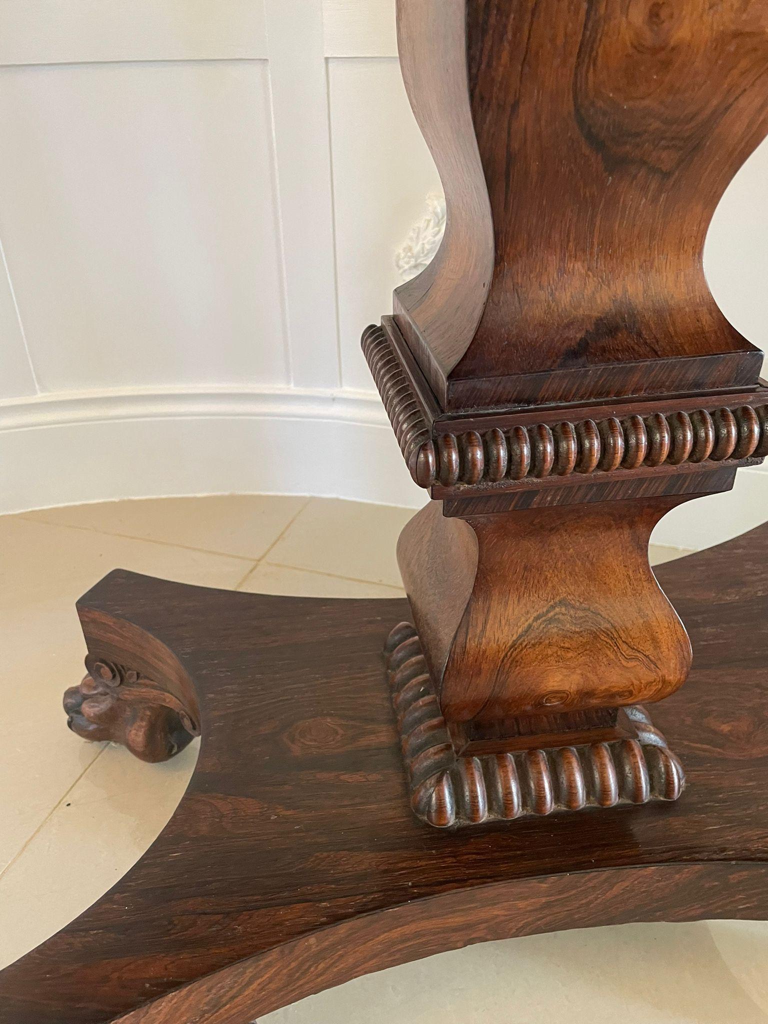 Fine Antique William IV Rosewood Card/Side Table For Sale 3