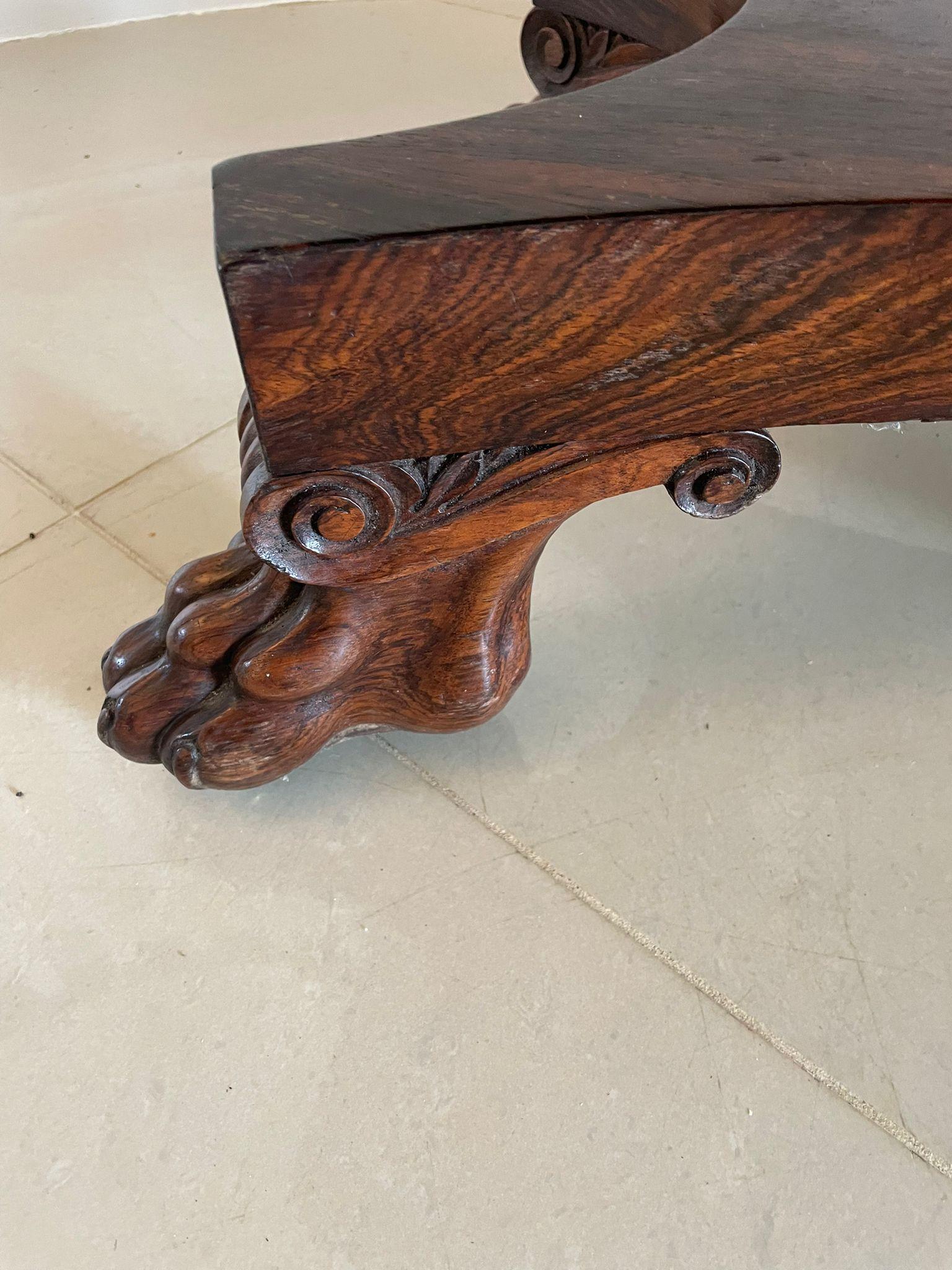 Fina mesa auxiliar de cartas antigua de William IV Rosewood en venta 2