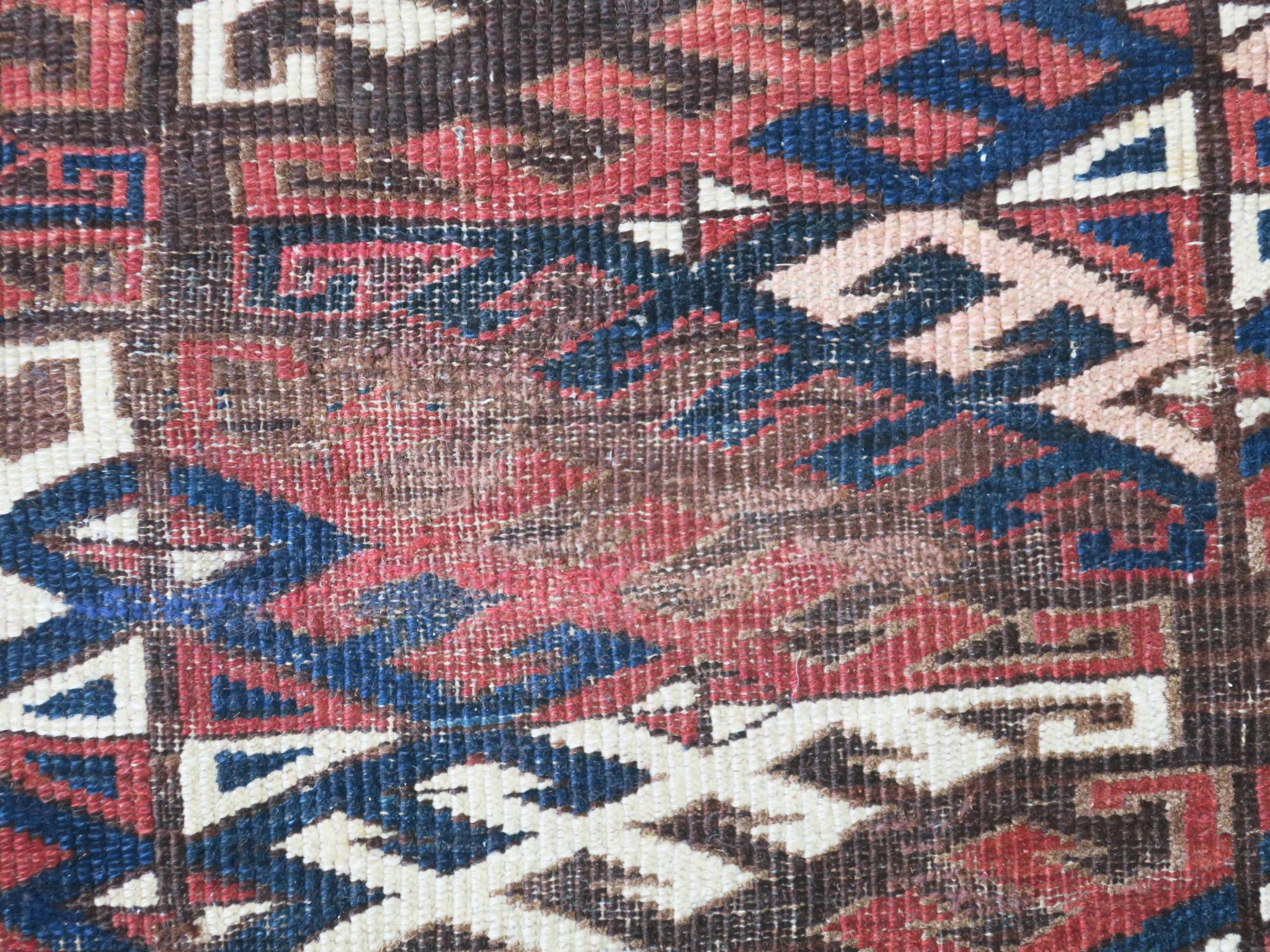 19th Century Fine Antique Yomud Main Carpet, 1890 For Sale