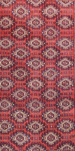 Fine Antique Yomut 'Yomud' Russain Turkemanstan Rug, Bukhara Design, circa 1890