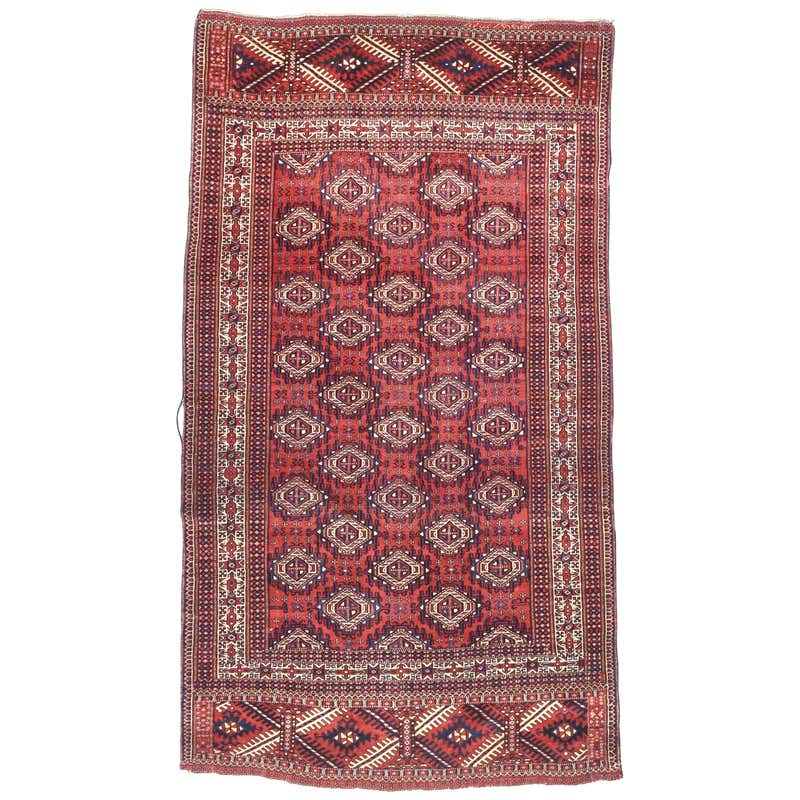 Fine Antique Yomut 'Yomud' Russain Turkemanstan Rug, Bukhara Design ...