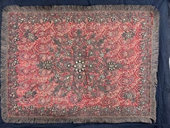 Fine Antique Zardozi Embroidered Panel  Kashmir c. Late 19th Century