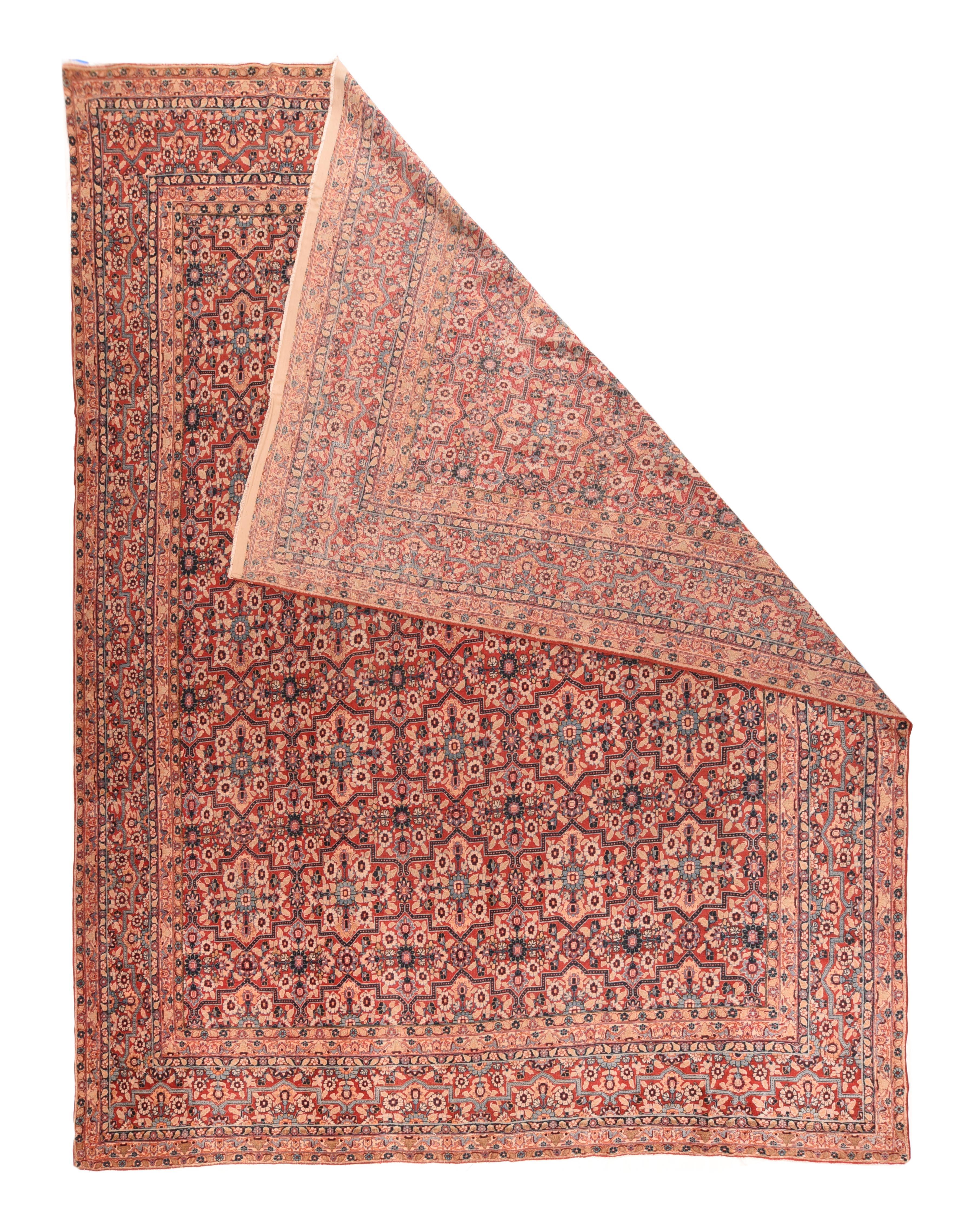 Antique  Tapis Haji Jalili Tabriz 9'9'' x 13'9''.