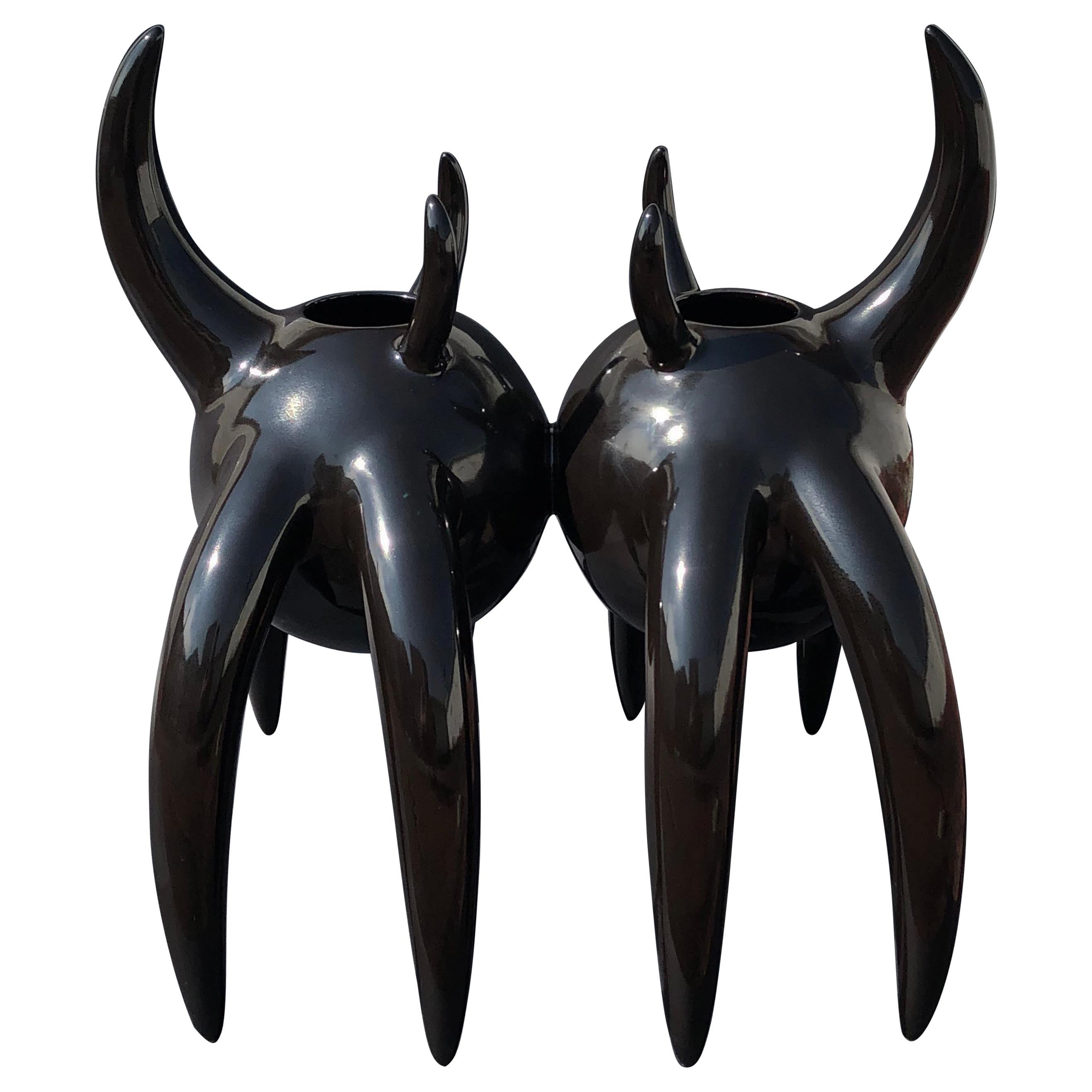 Vesta Concrete Vase in Detritus Pattern, Handmade Organic Modern Vessel in Stock For Sale at 1stDibs