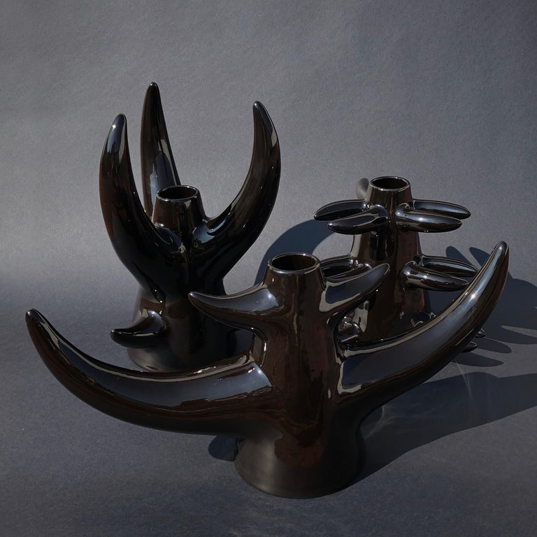 Fine Art Ceramic Volcano Vase 2, Handmade, Organic Modern Minimalist