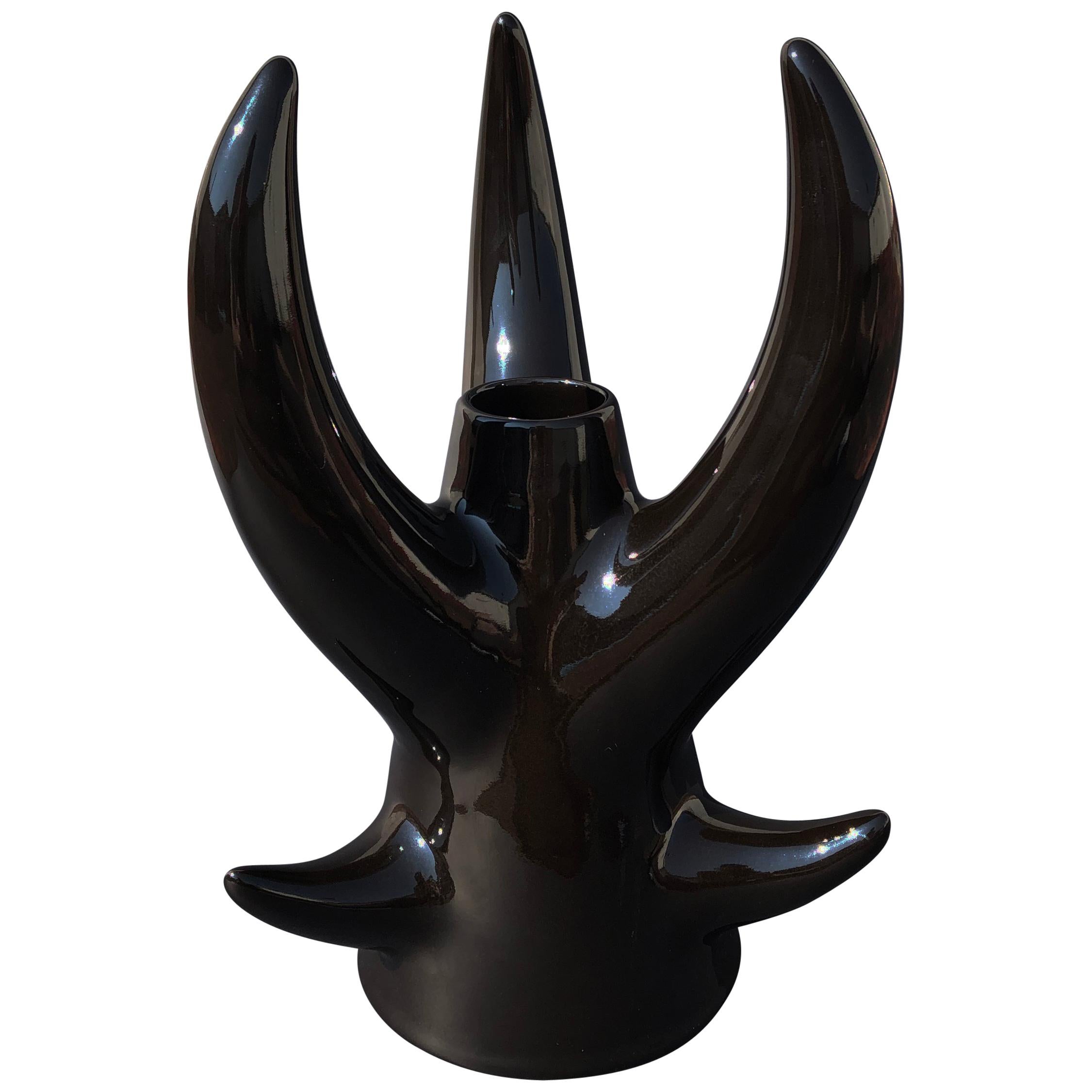 Vesta Concrete Vase in Detritus Pattern, Handmade Organic Modern Vessel in Stock For Sale at 1stDibs