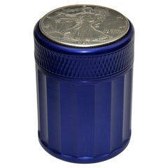 Midnight Blue Art Container with 1943 Silver Walking Liberty Coin