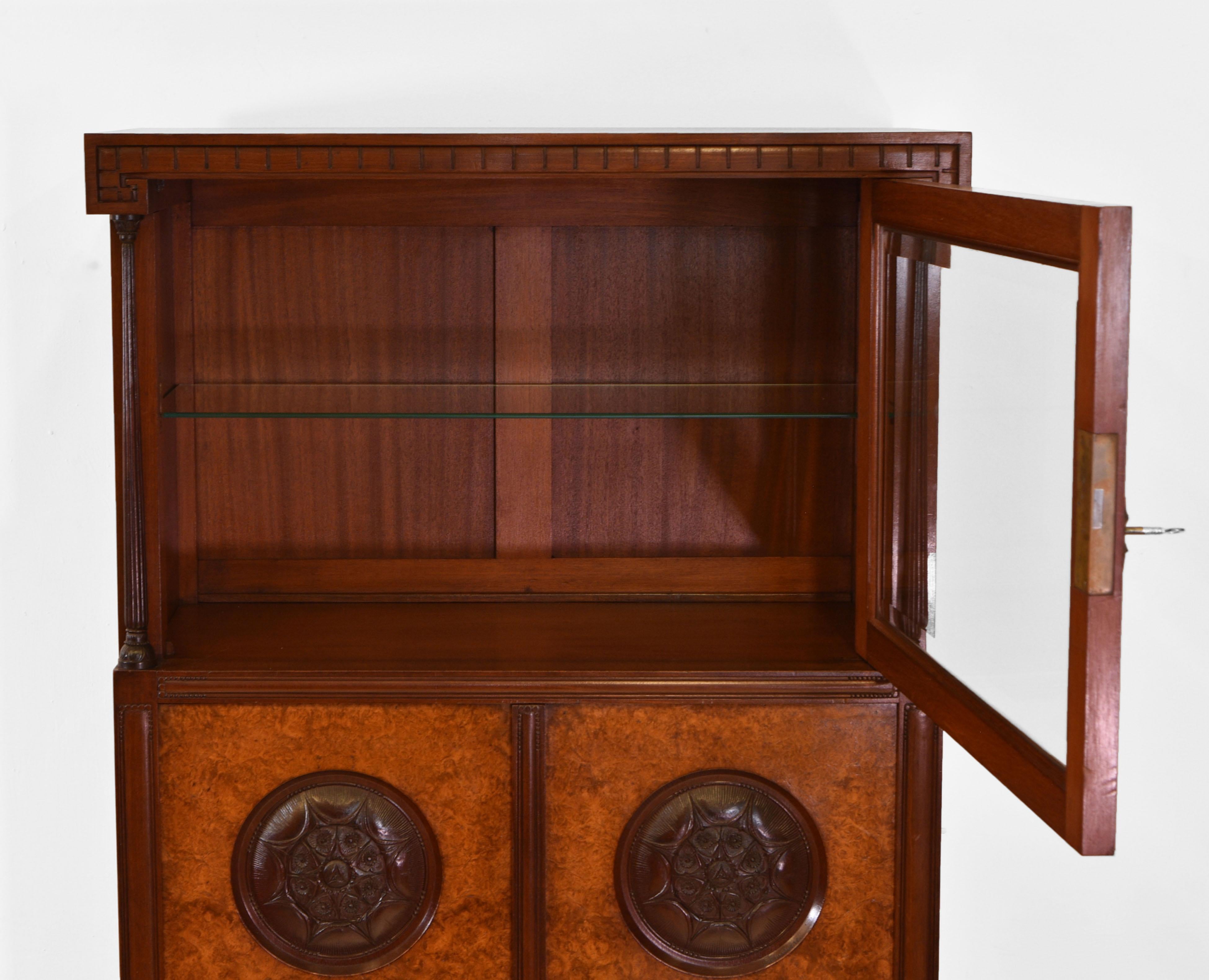 Raffinato gabinetto Amboyna Art Deco di Georges De Bardyère, circa 1925 in vendita 6