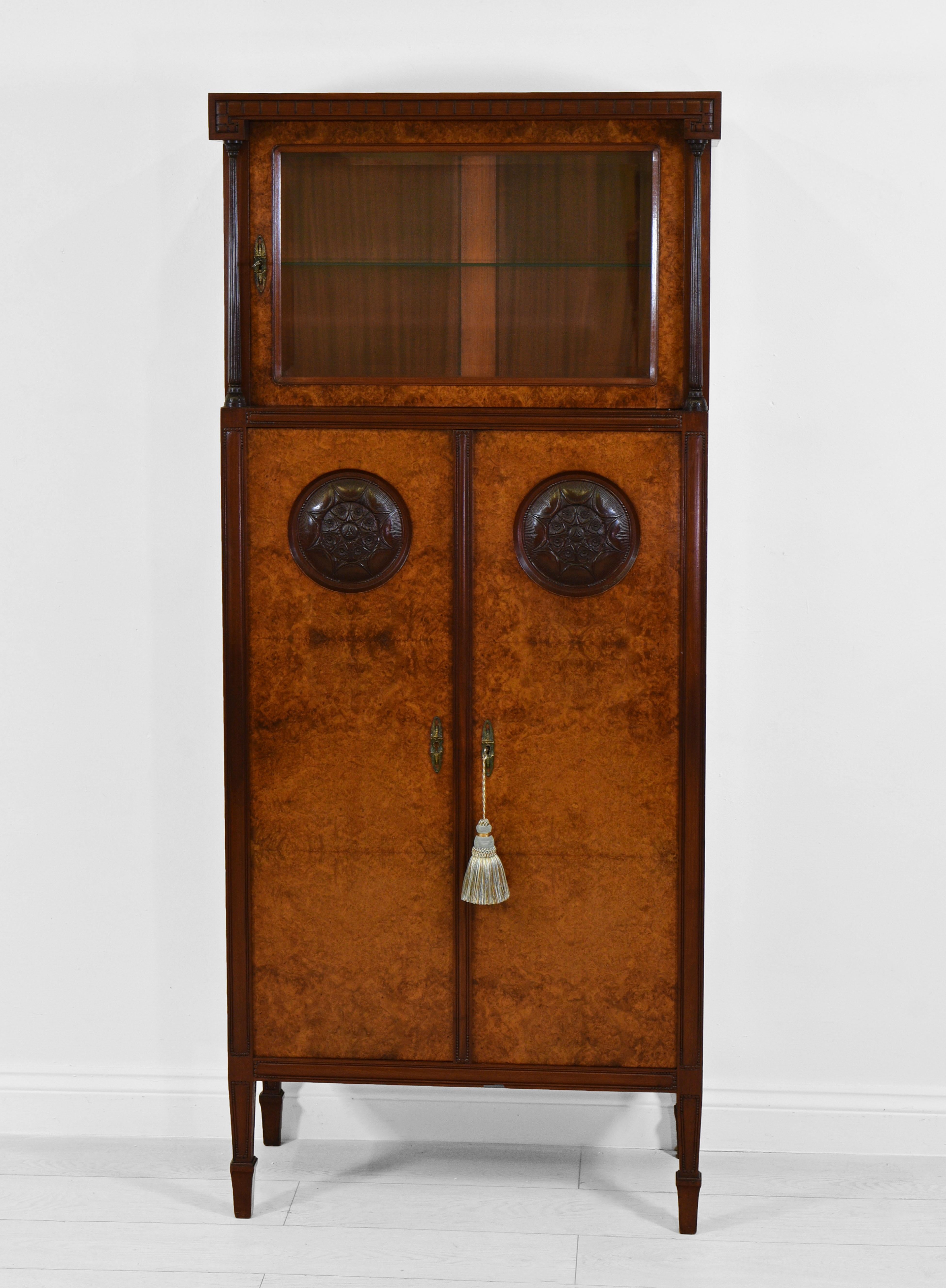 Raffinato gabinetto Amboyna Art Deco di Georges De Bardyère, circa 1925 in vendita 10