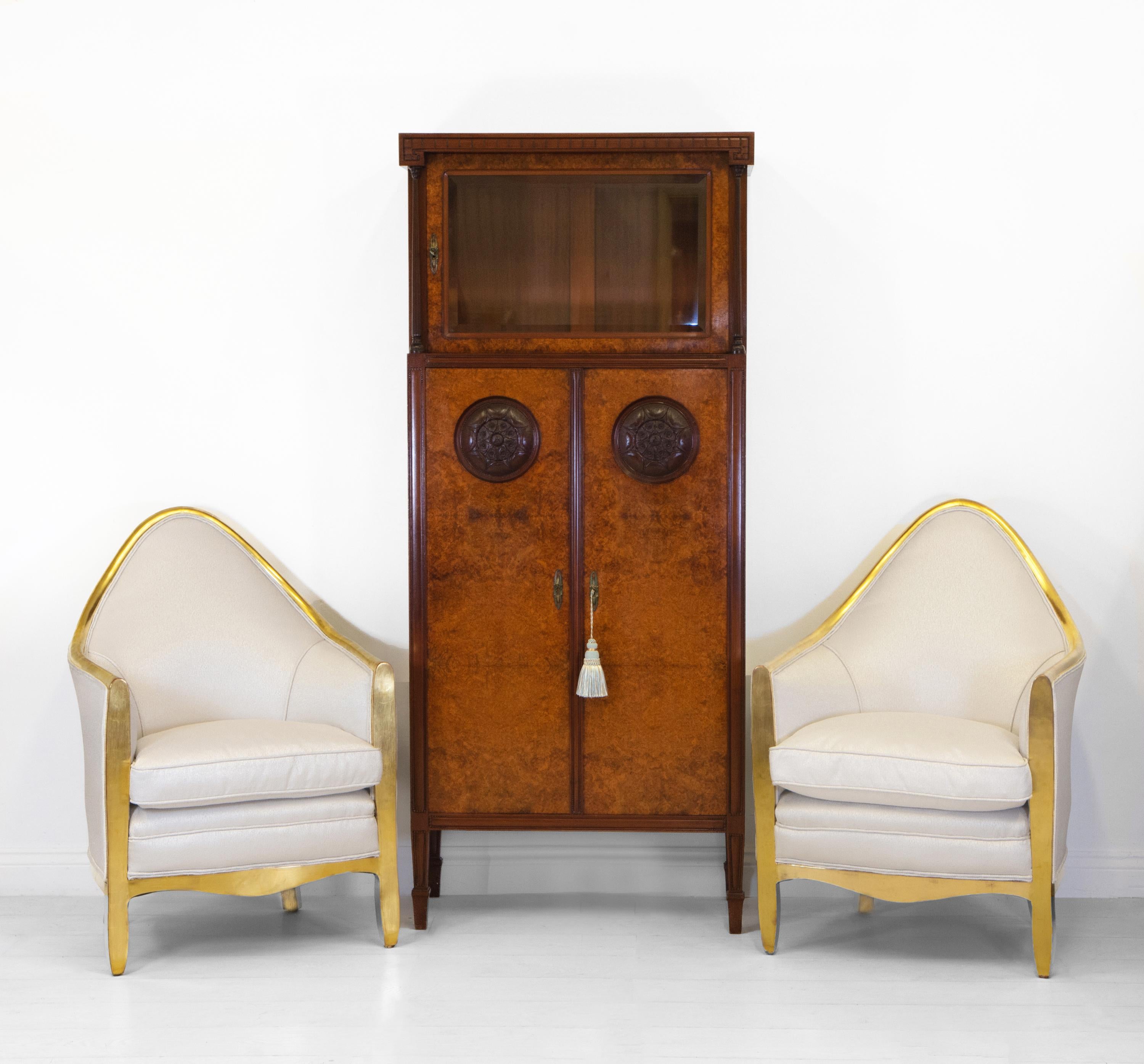 Fine Art Deco Amboyna Cabinet By Georges De Bardyère Circa 1925 For Sale 1