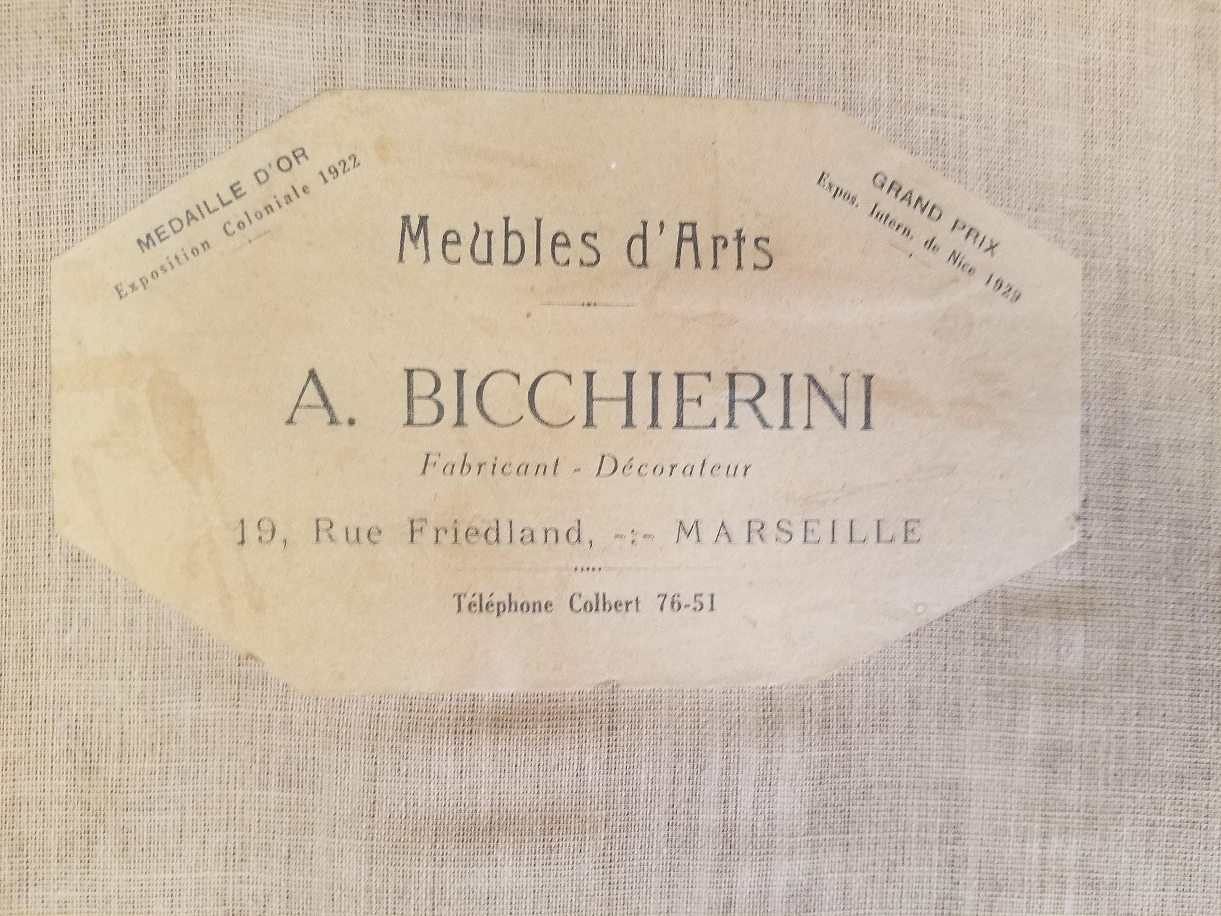 Fauteuil Bergère d'origine Art Déco par A. Bicchierini en vente 1
