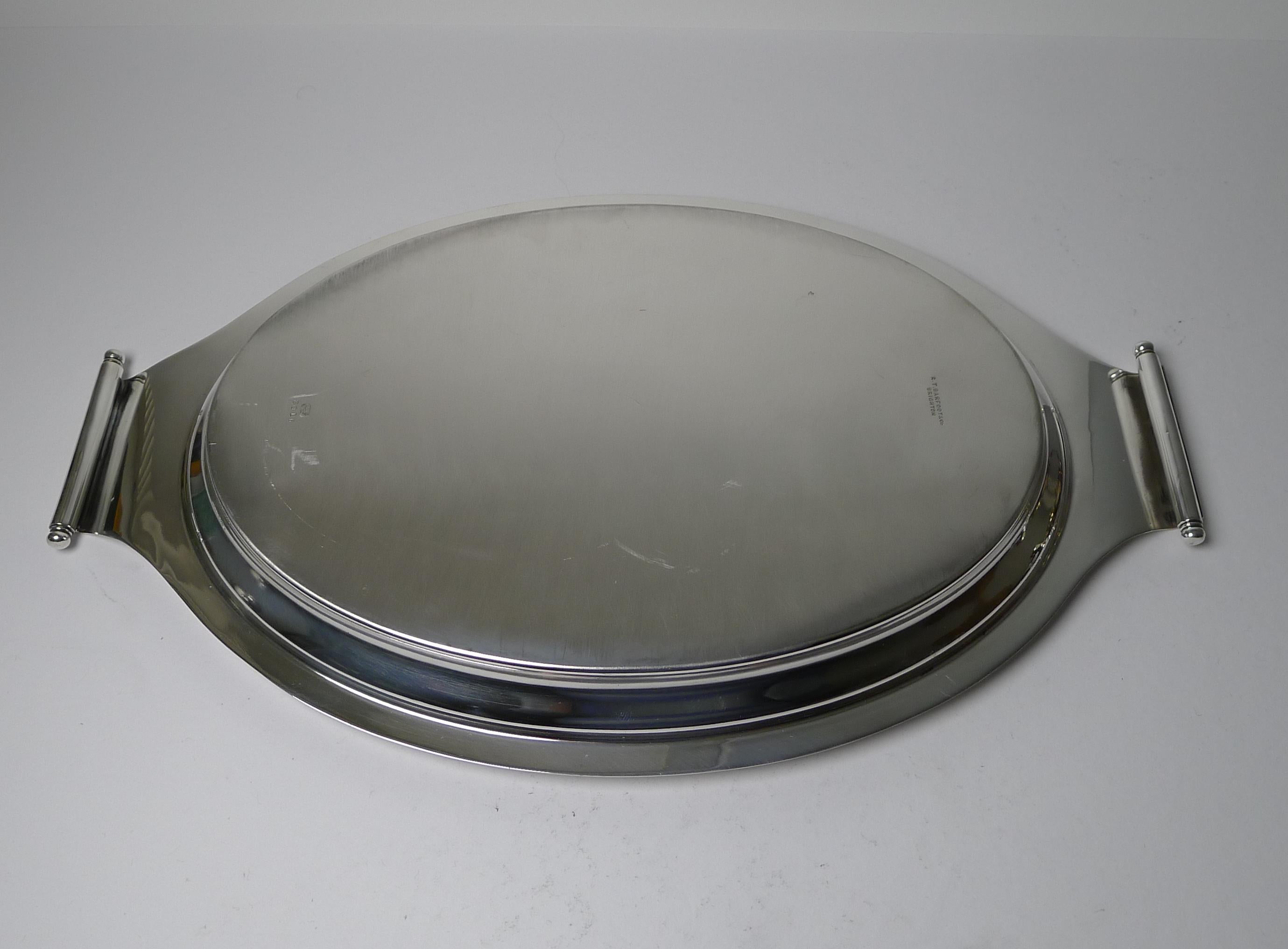 Early 20th Century Fine Art Deco Cocktail Tray by Roberts & Belk c.1920 For Sale