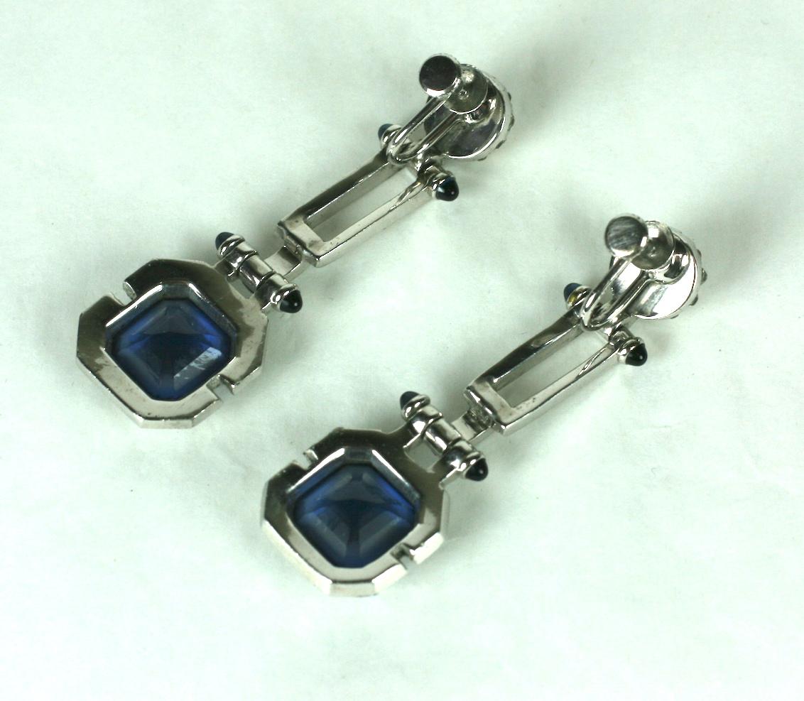 Fine Art Deco Earrings, Retailed by Saks Fifth Ave. NY For Sale 1