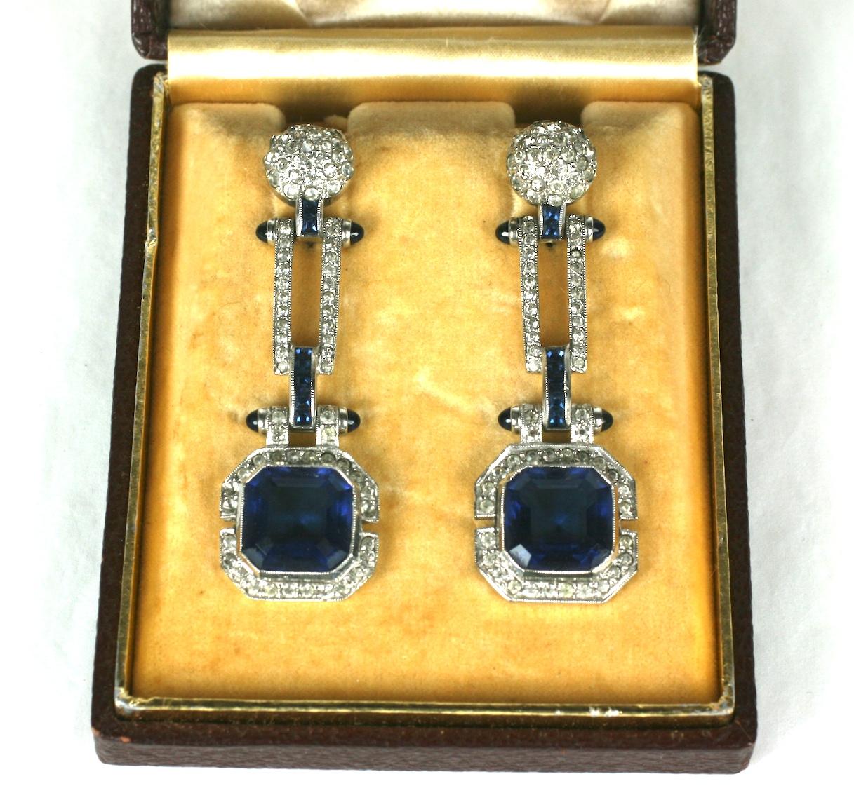 Fine Art Deco Earrings, Retailed by Saks Fifth Ave. NY For Sale 3
