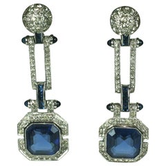Vintage Fine Art Deco Earrings, Retailed by Saks Fifth Ave. NY