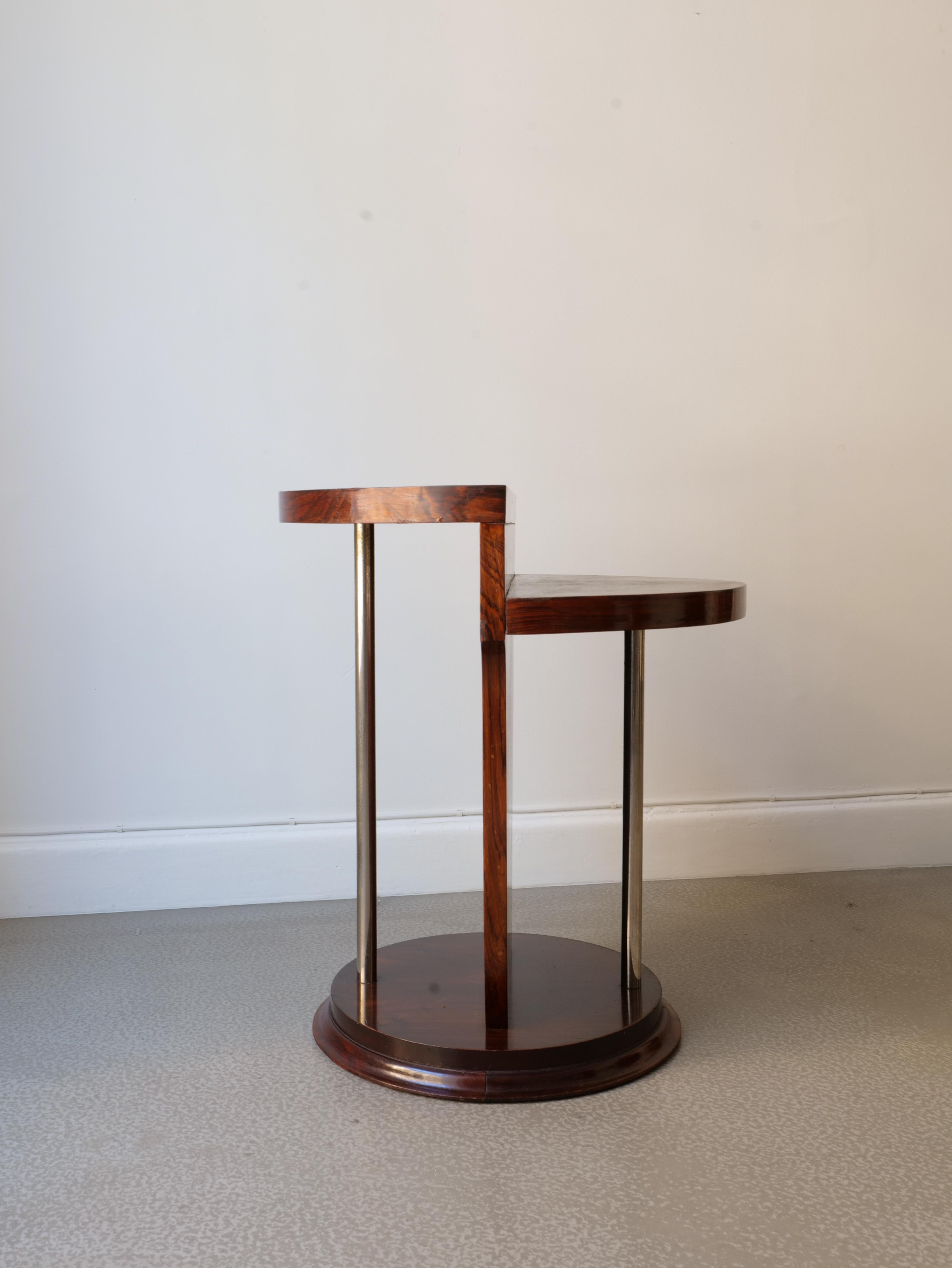 Veneer Fine Art Deco French Side Table Jules Leleu