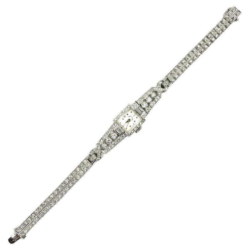 Hamilton Rare Platinum Art Deco Tank Style Watch, circa 1940s at ...