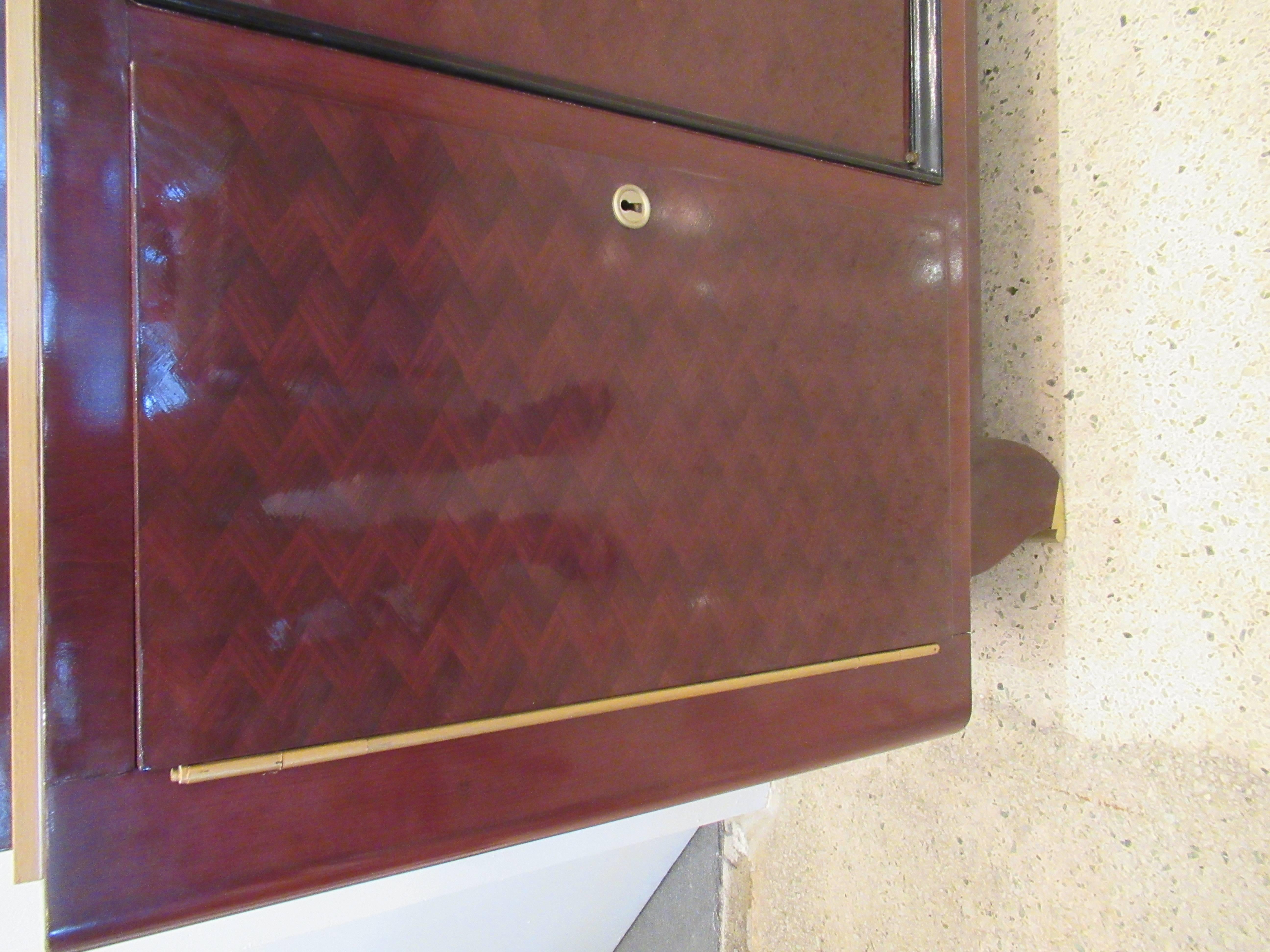 Fine Art Deco Mahogany and Bronze Mounted Credenza, Attributed to Jules Leleu For Sale 6