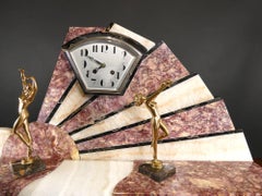 Fine Art Deco Marble Mantel Clock