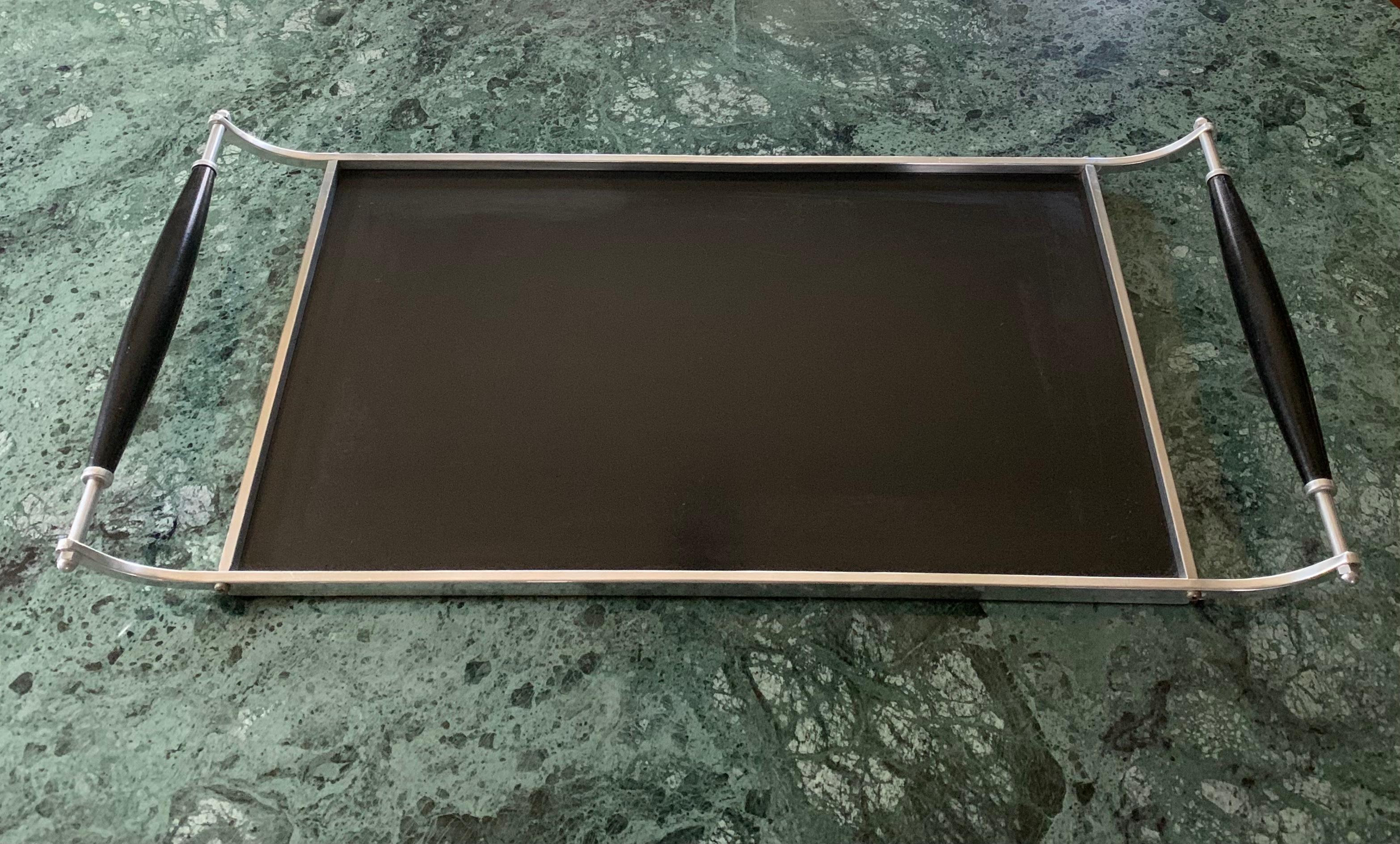 Fine Art Deco Serving Tray in the Style of Jacques Adnet, 20th Century 4