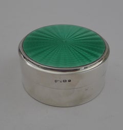 Fine Art Deco Silver and Guilloche Enamel Box - 1934