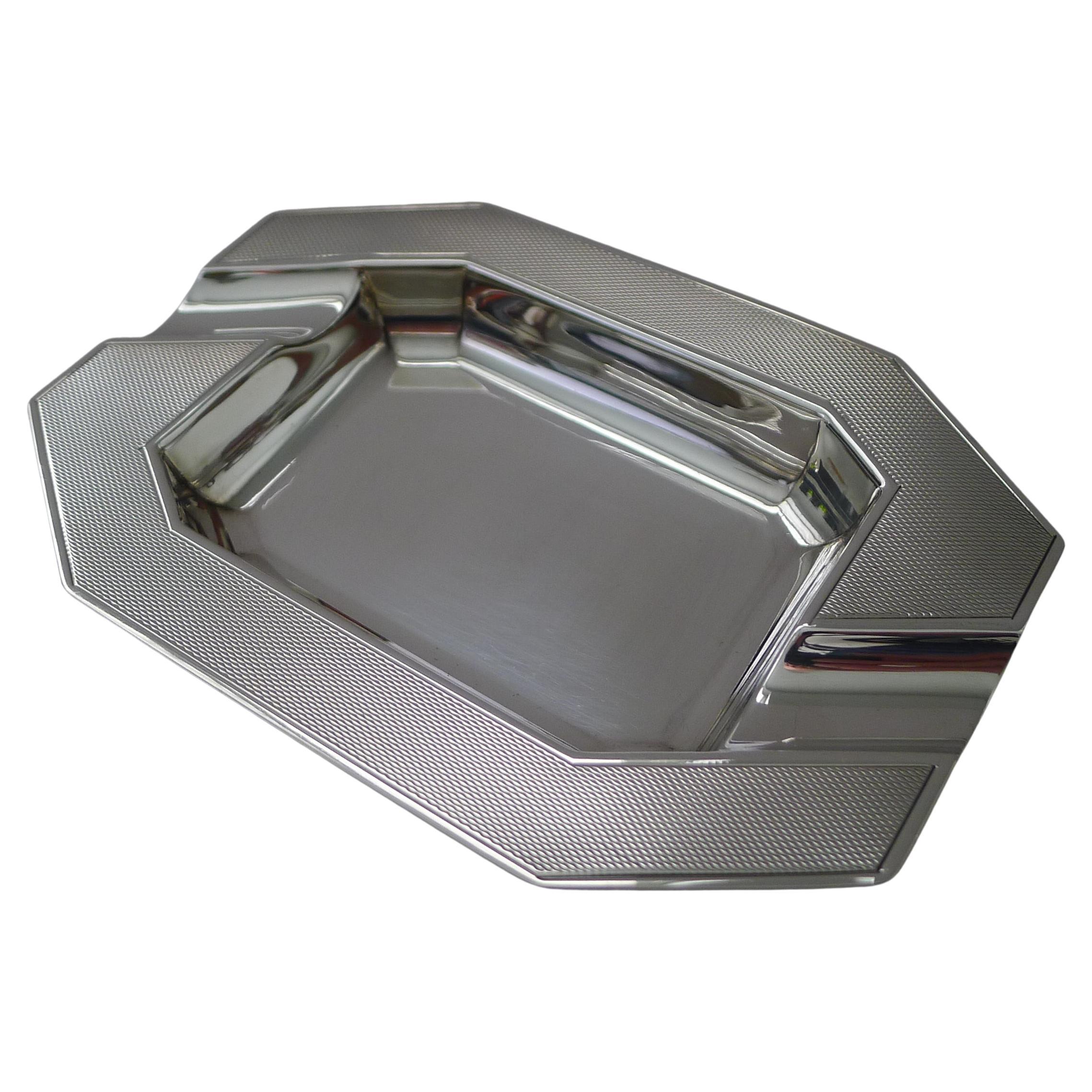 Fine Art Deco Silver Ashtray by William Suckling - 1950