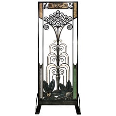 Fine Art Deco Style Wrought-Iron Door